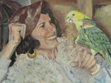 Item 12 Cammie and Pappy Bird, 25 by 20, oil on canvas, 1978