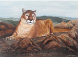 Item 27 Colorado Cougar, 23 by 17, oil on canvas, 1992