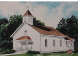Item 55 St. Mary's Church, 7 by 5, watercolor, circa 1990