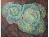 Item 68 Cabbage I, 22 by 28, oil & pastel, circa 1987