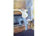 Item 8 Ted at Overlook House,  15 by 25, watercolor, 1980