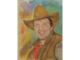 Item 9 Ted in Cowboy, 11 by 15, pastel, circa 1996